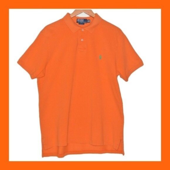 Polo Ralph Lauren men's XL Custom Fit Polo Shirt‎ oRANGE - Picture 1 of 8